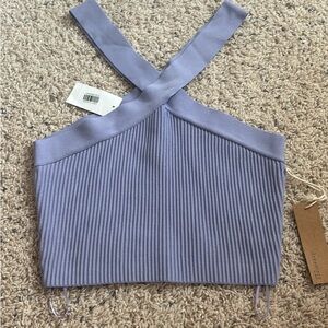 Dry Goods Lilac Ribbed Crop Top